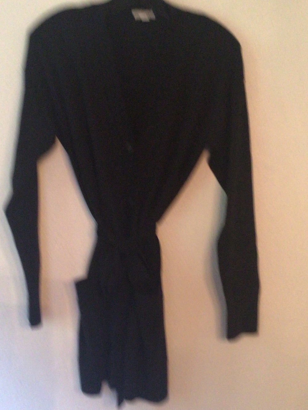 GAP Black Tie-Waist Long Sleeve Cardigan
